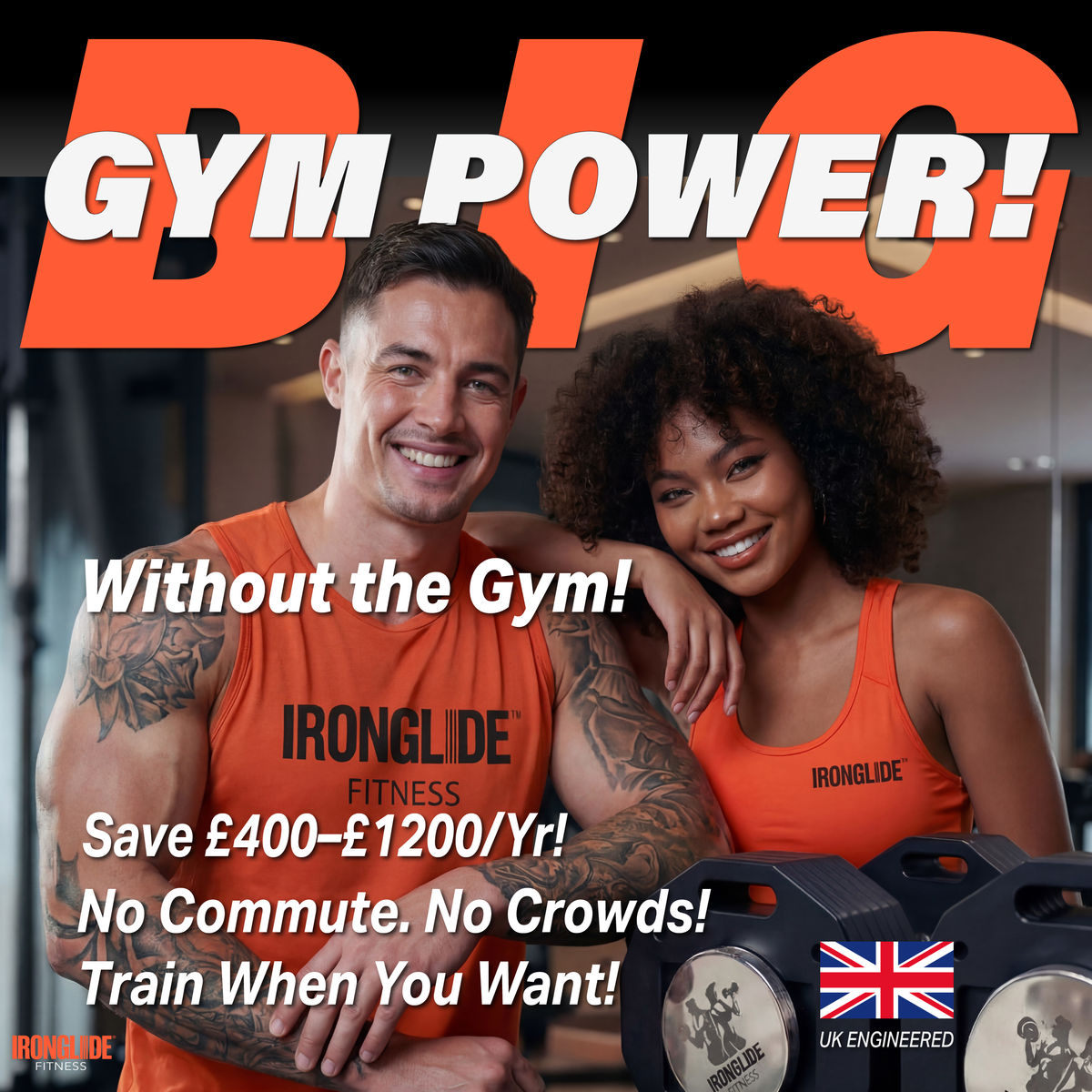 IRONGLIDE PRIME 24 kg Adjustable Dumbbells — Pair